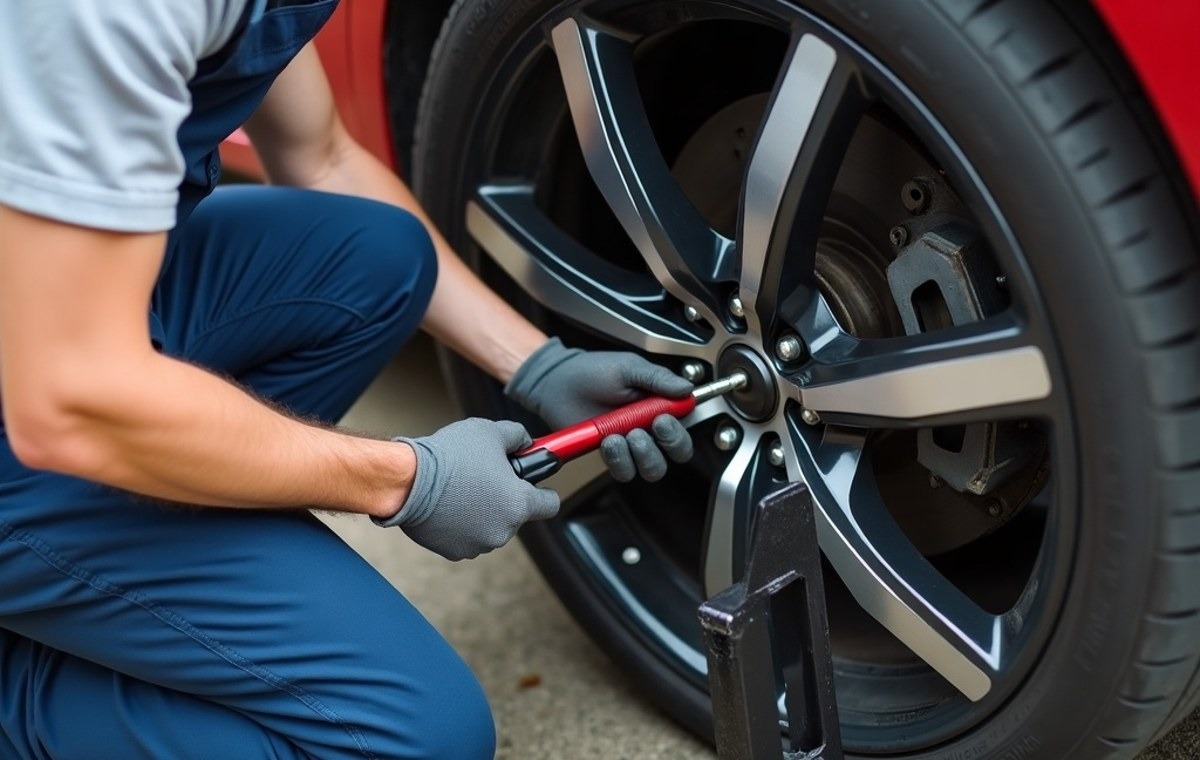 Santa Rosa mobile mechanic at work during a service visit